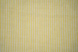 Yellow Striped Khari Cotton Fabric
