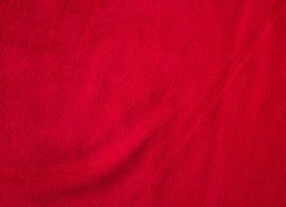 Bright Red Cotton Velvet Fabric By The Yard