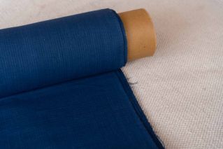 Deep Blue Self Check Handloom Fabric