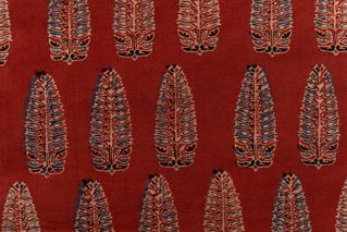 Red Ajrakh Hand Block Printed Fabric