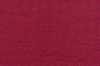 Pink Chikankari Embroidered Cotton Fabric (58" Width )