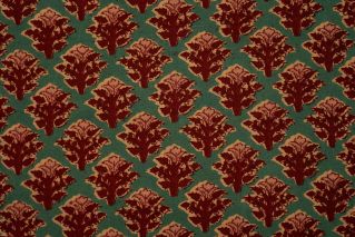 Red Green Printed Cotton Fabric