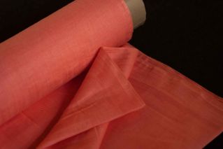 Rose Peach Handloom Linen Fabric