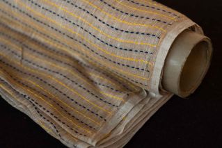  Beige Kantha Handloom Linen Fabric