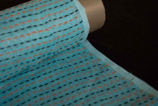 Blue Kantha Handloom Linen Fabric