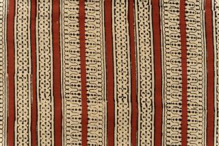 Bagru Striped Block Printed Fabric