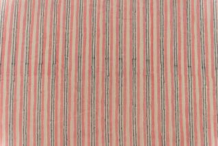 Apricot Blush Striped Block Printed Fabric