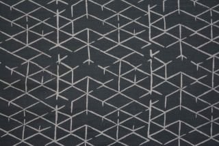 Upholstery Grey Diamond Block Printed Fabric