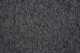 Black White Tweed Wool Fabric