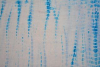 Shibori Print White And Blue Chanderi Fabric