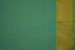 Light Grass Zari Bordered Mangalgiri Pure Handloom Cotton Fabric