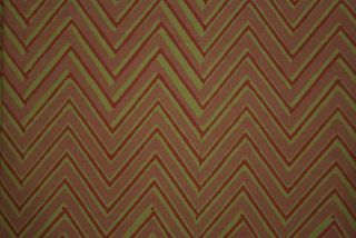 Macaroon Rust And Green Chevron Hand Block Print Fabric