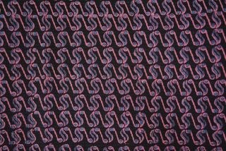 Tricolor Block Print Pintucks Fabric