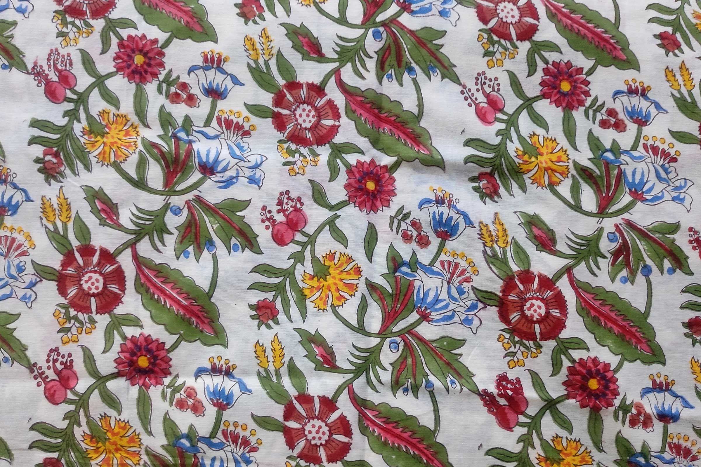 Block Printed Cotton Fabric