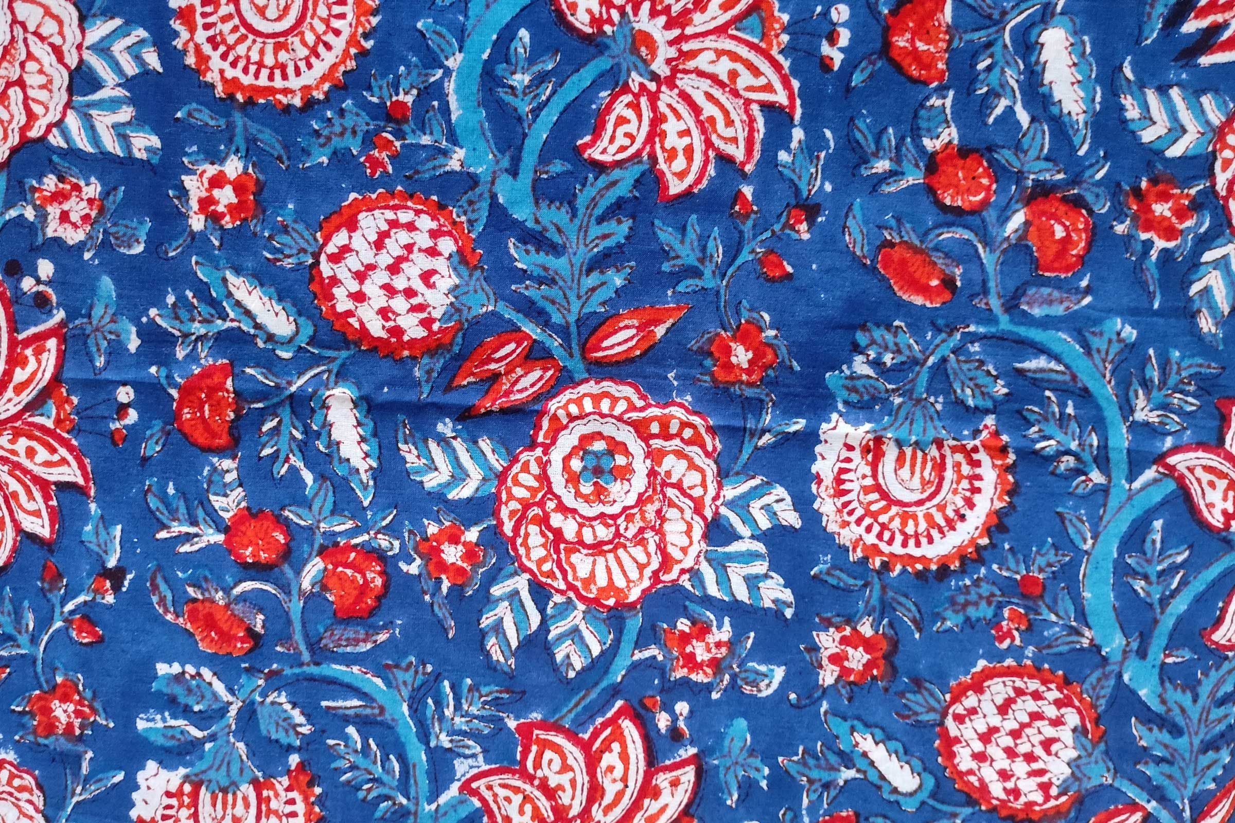 Block Printed Cotton Fabric