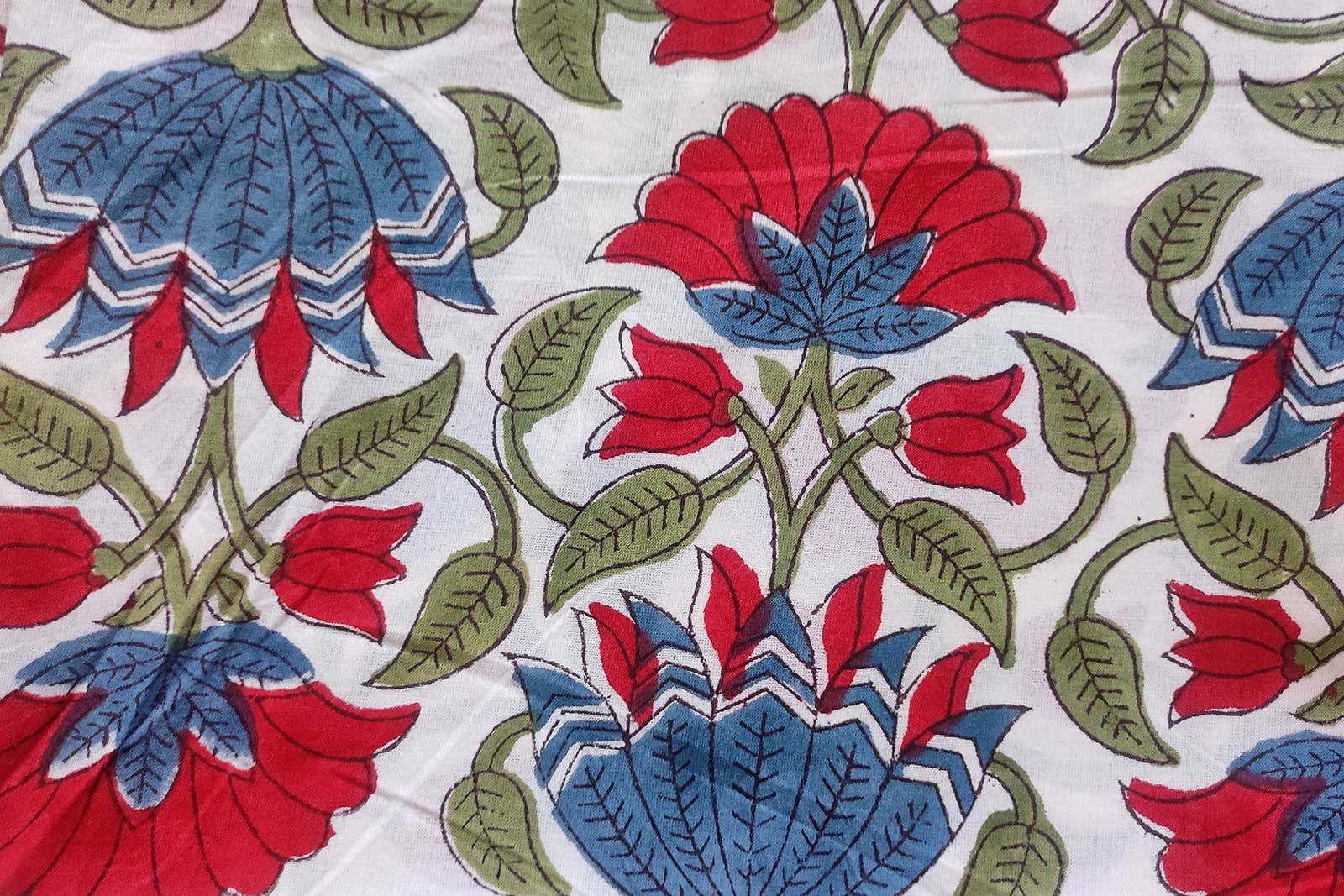 Block Printed Cotton Fabric