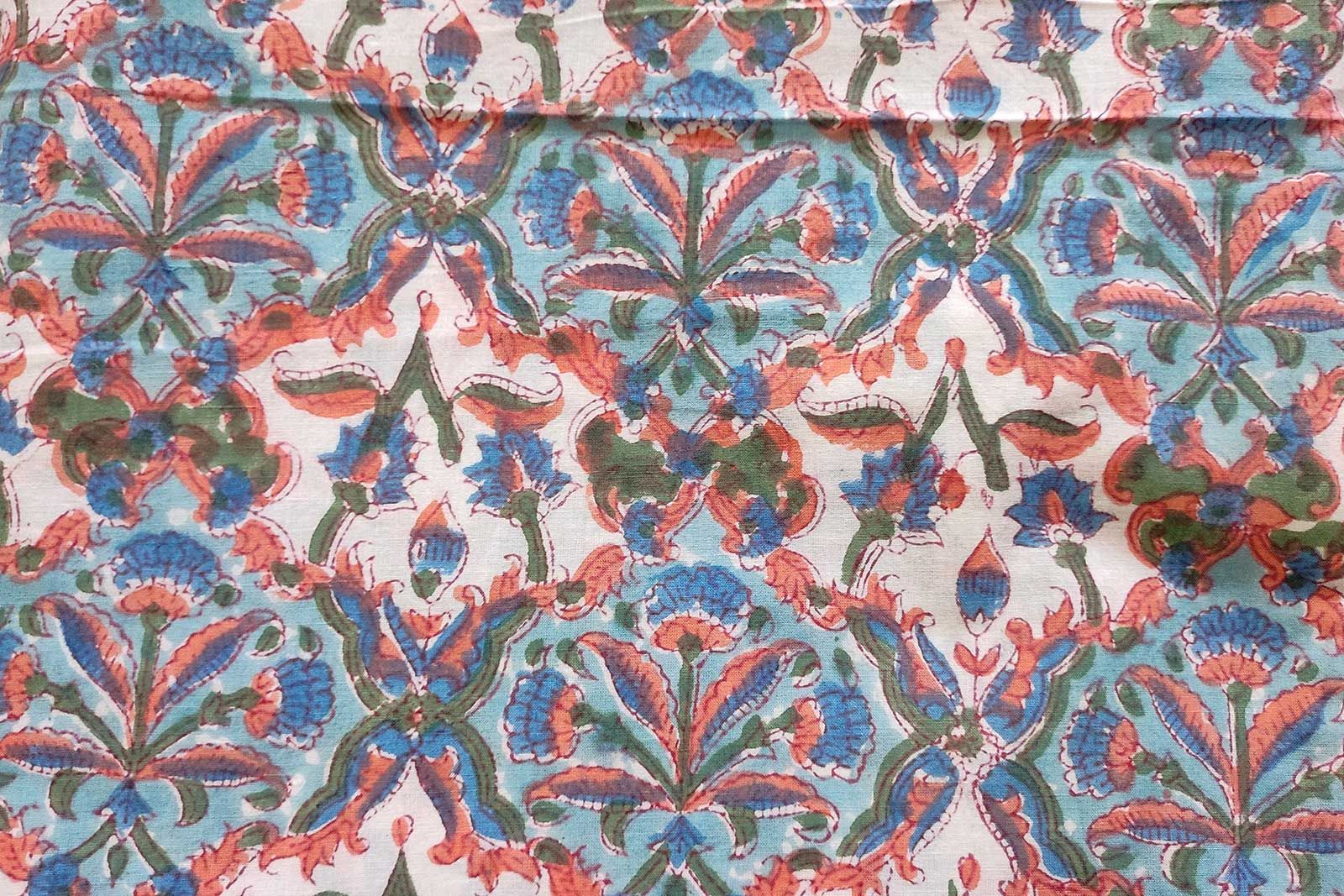 Block Printed Cotton Fabric