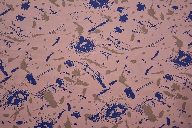 Pink And Blue Spots Giza Shirt Fabric