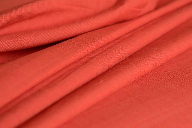 Classic Red Handwoven Cotton Fabric