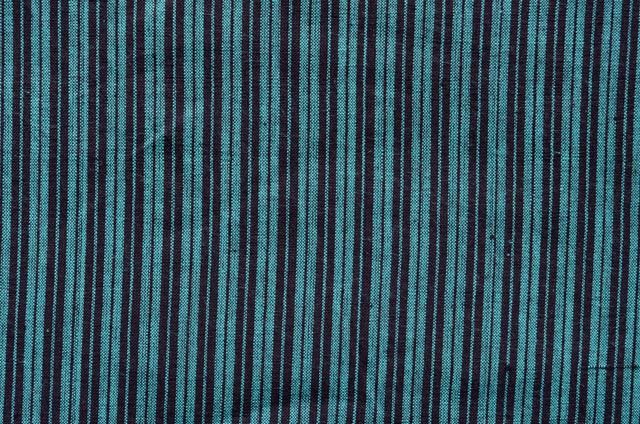 Green And Black Handwoven Cotton Fabric