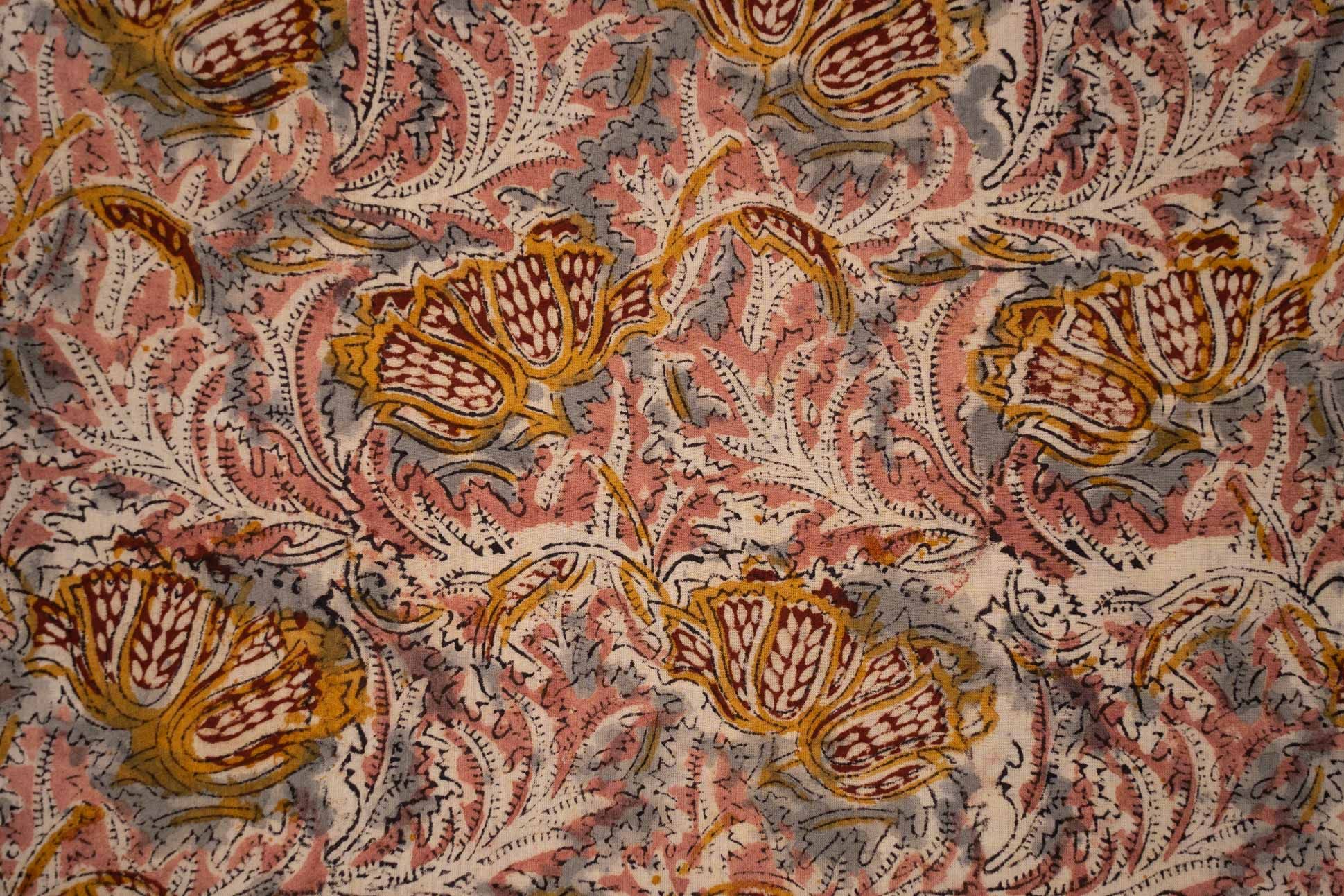 Floral Kalamkari Cotton Fabric