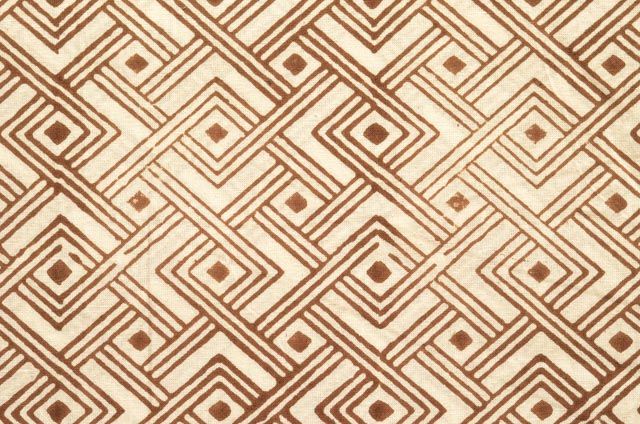Brown Diamond Cotton Upholstery Fabric