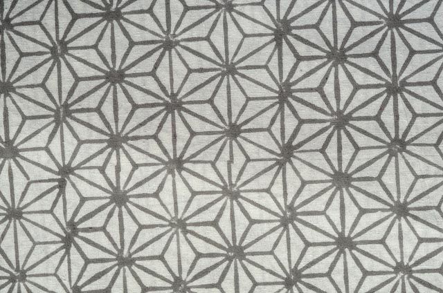 Grey Floral Web Cotton Upholstery Fabric