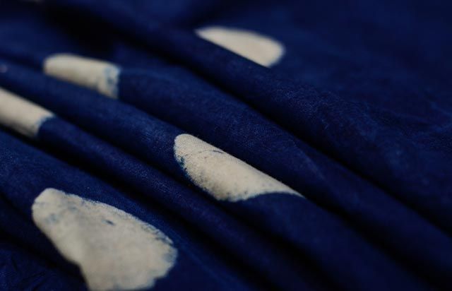 Indigo Spots Cotton Upholstery Fabric
