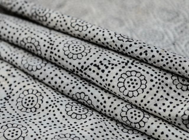 Daisey Grey Handprint Upholstery Fabric