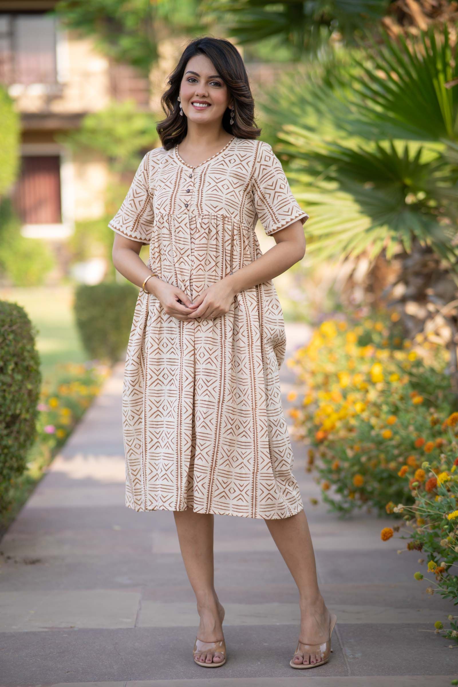 Block Printed Summer Dress 