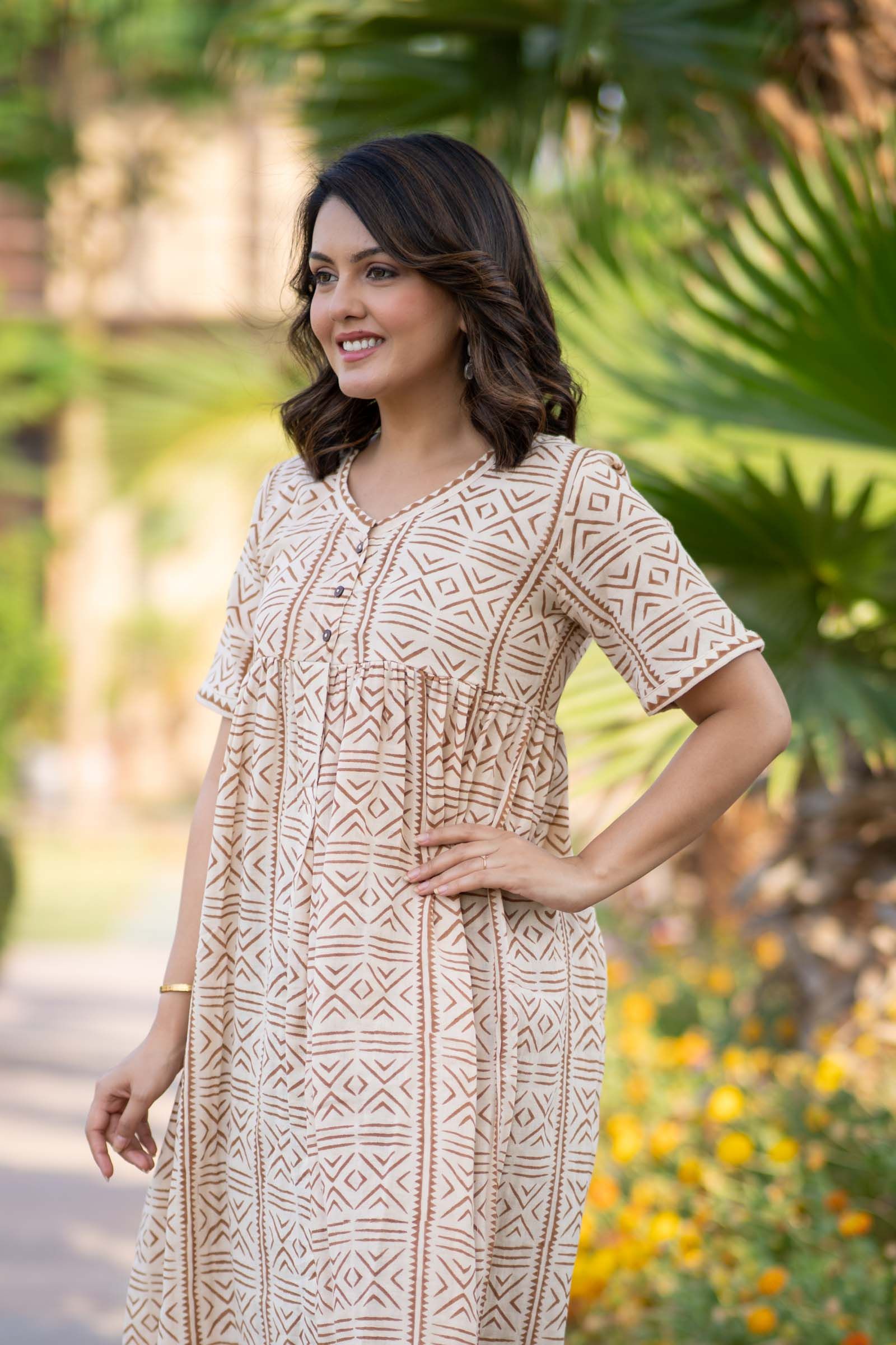 Block Printed Summer Dress 