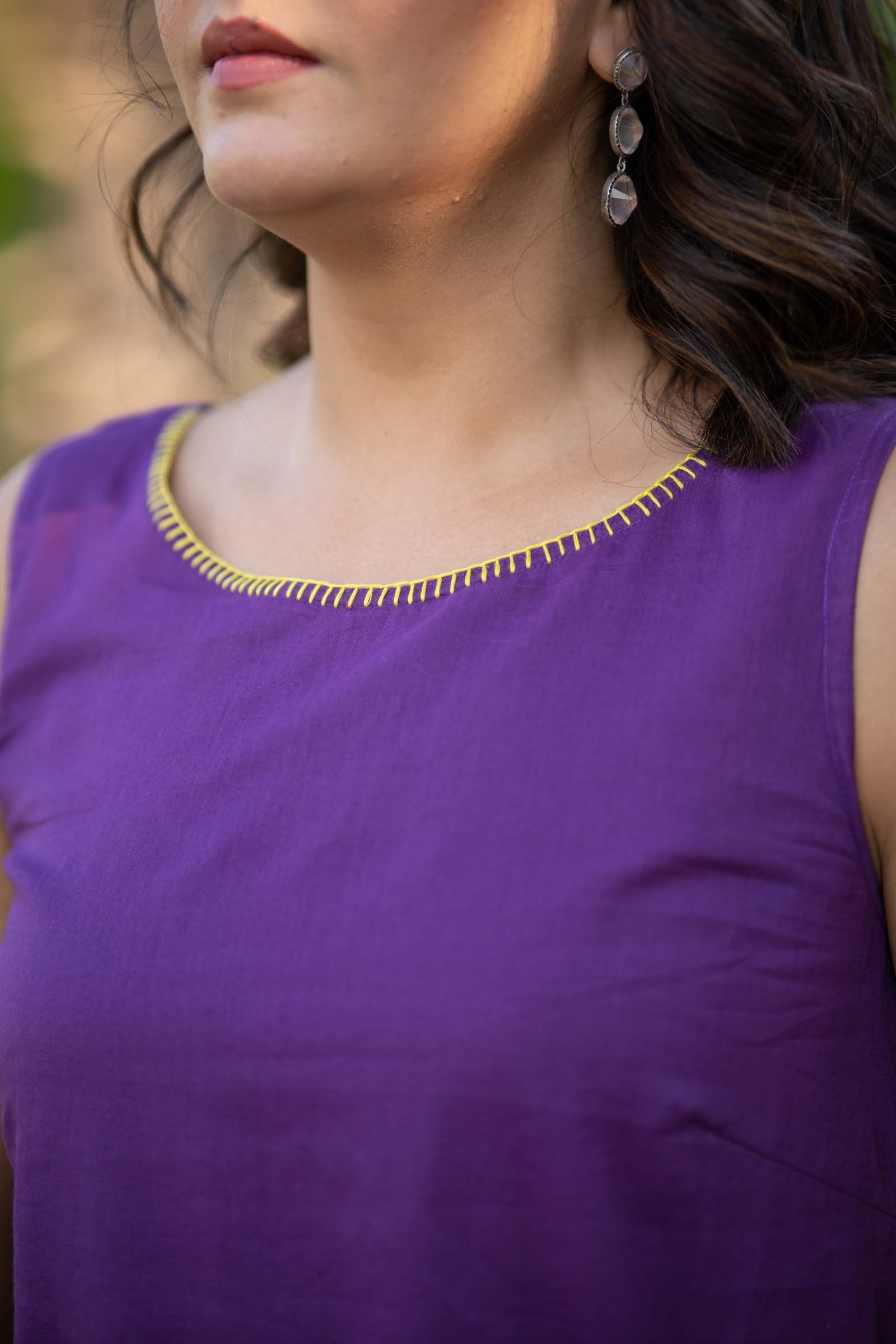 Purple Sleeveless Dress 