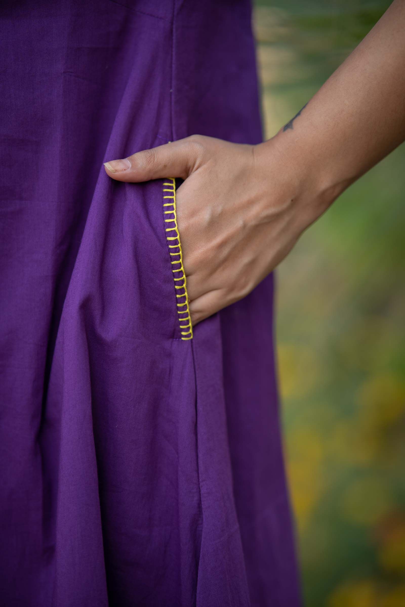 Purple Sleeveless Dress 