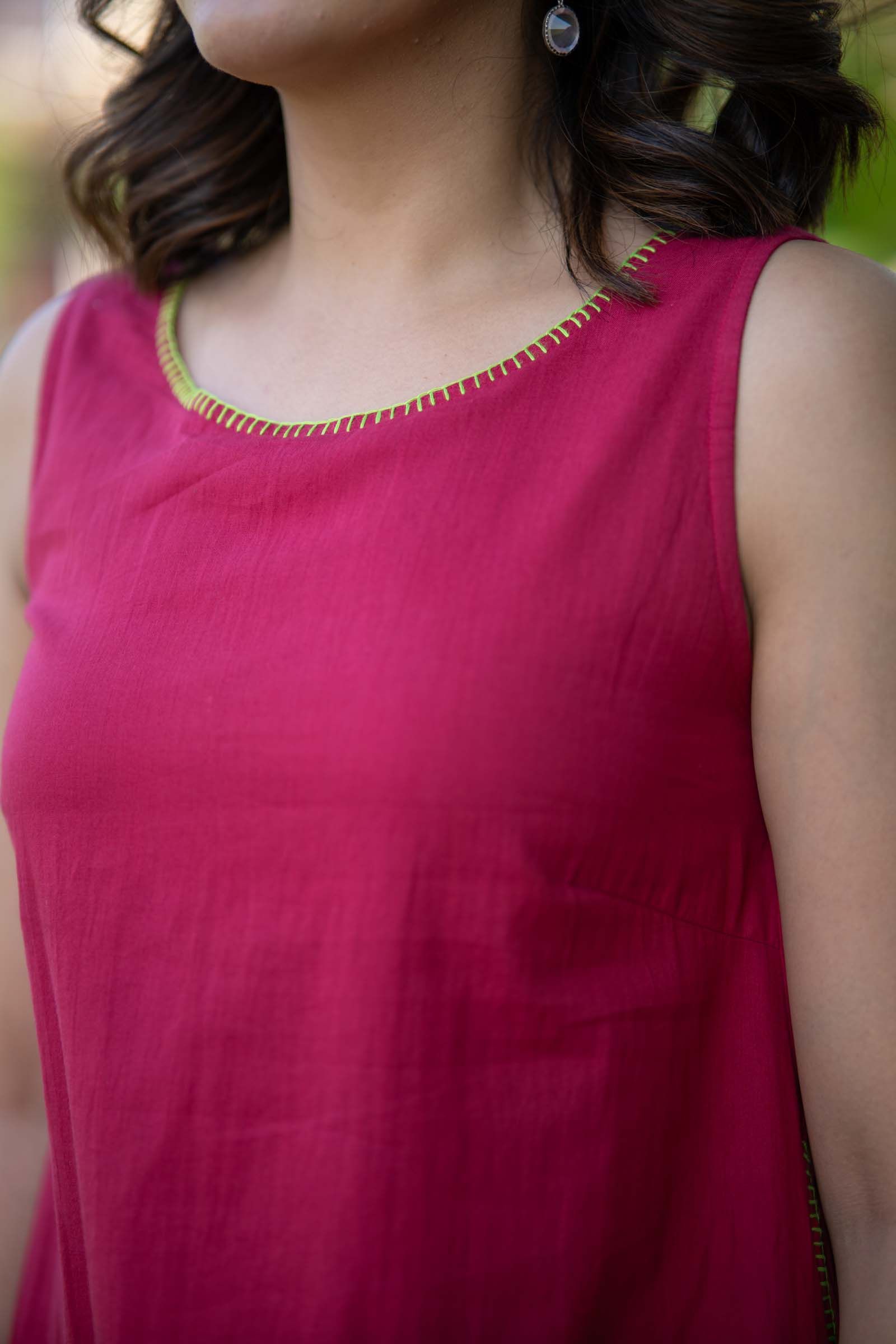 Fuchsia Sleeveless Dress 