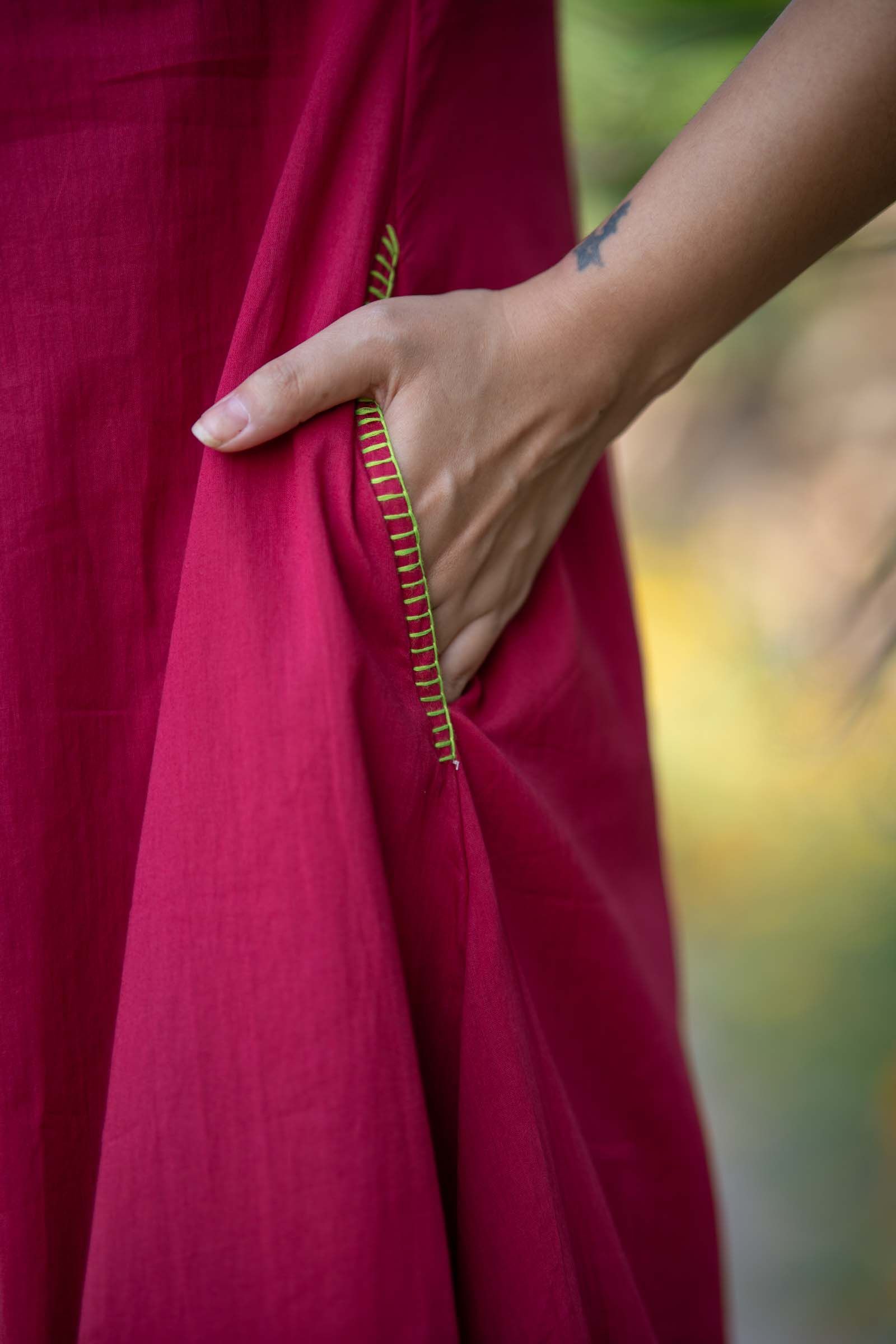 Fuchsia Sleeveless Dress 