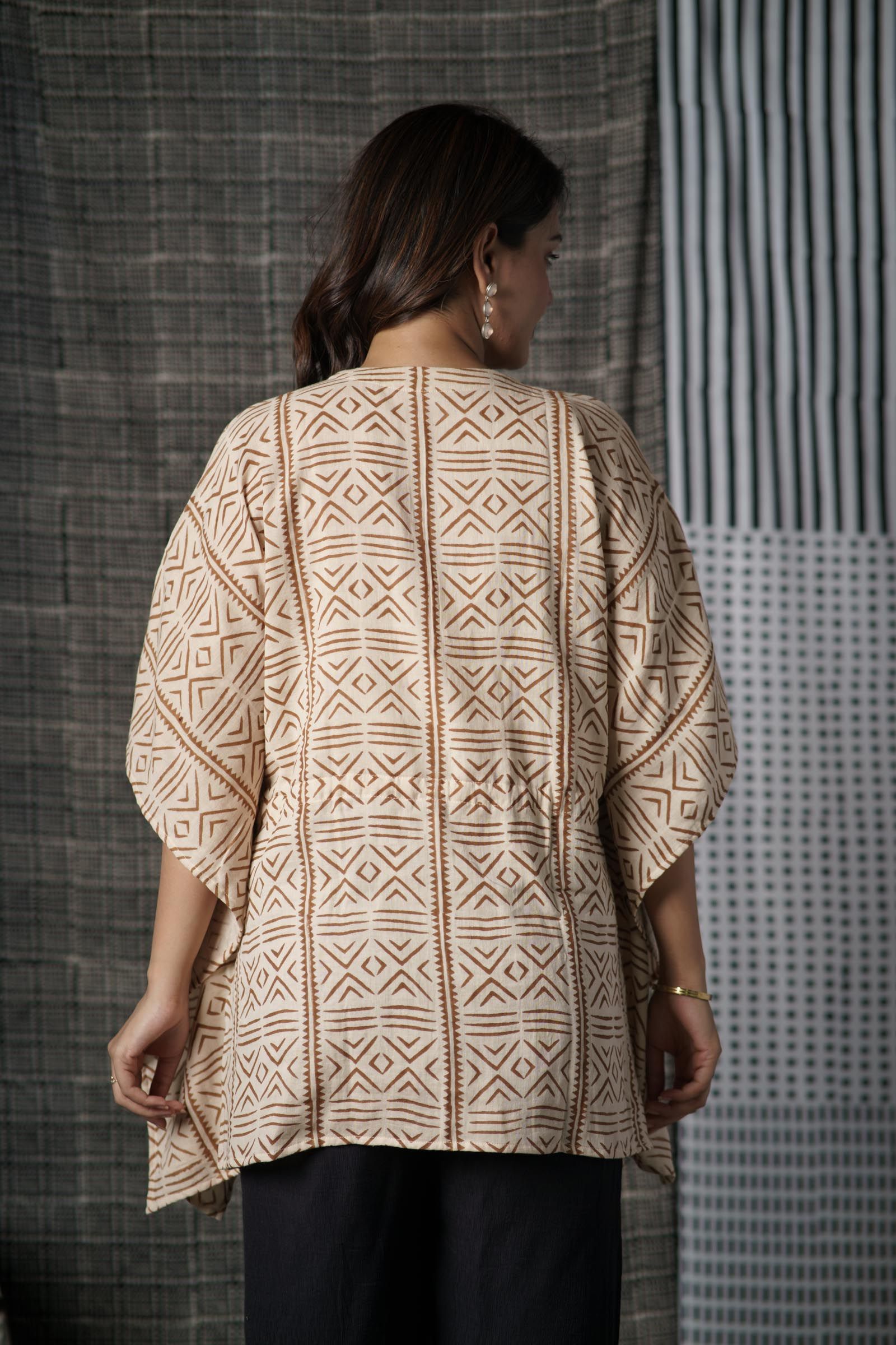 Block Printed Kaftan Top