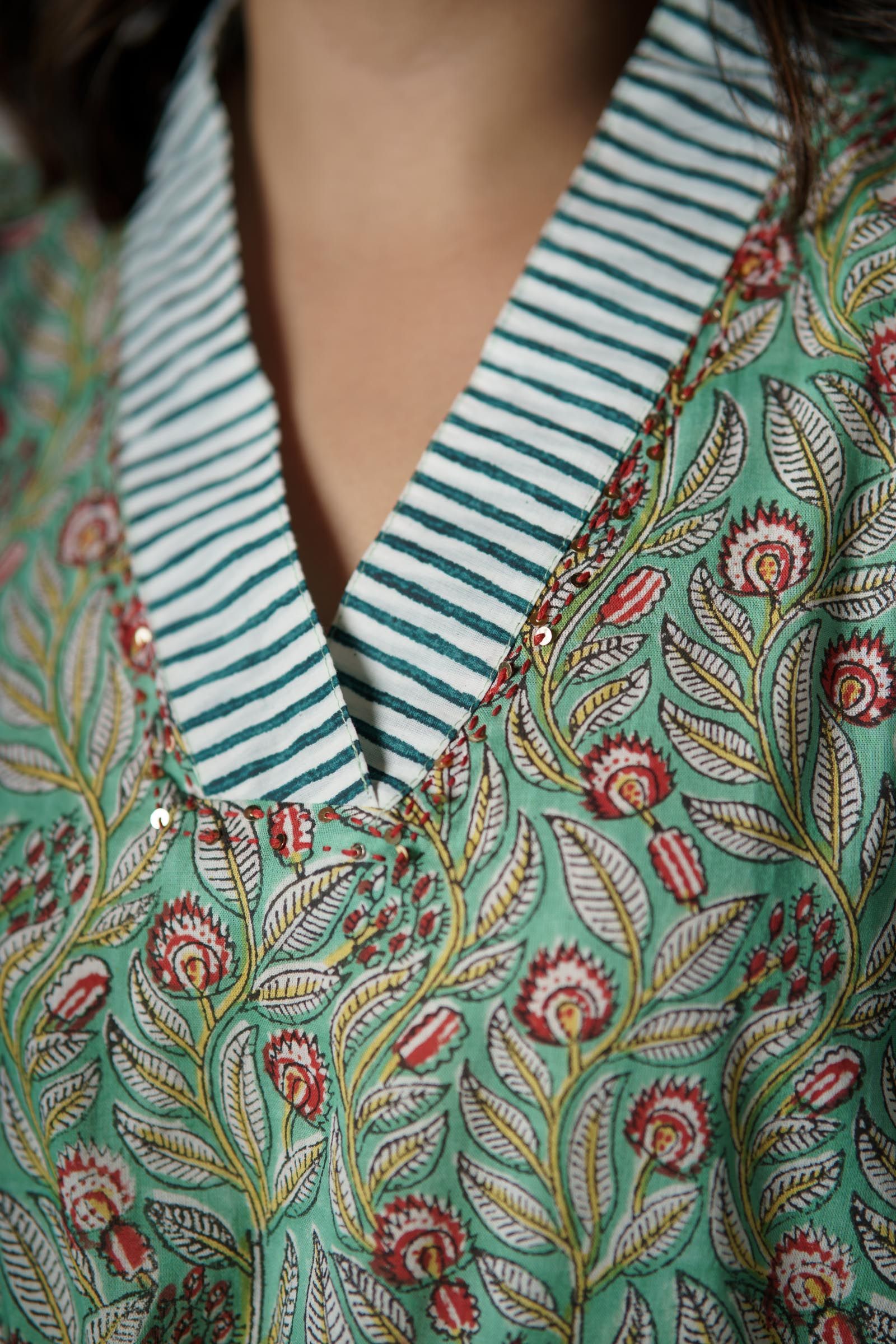 Green Summer Kaftan