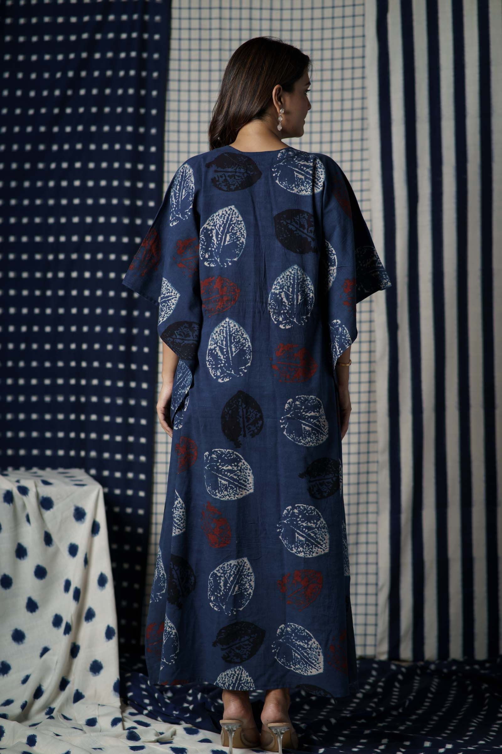 Indigo Ajrakh Kaftan