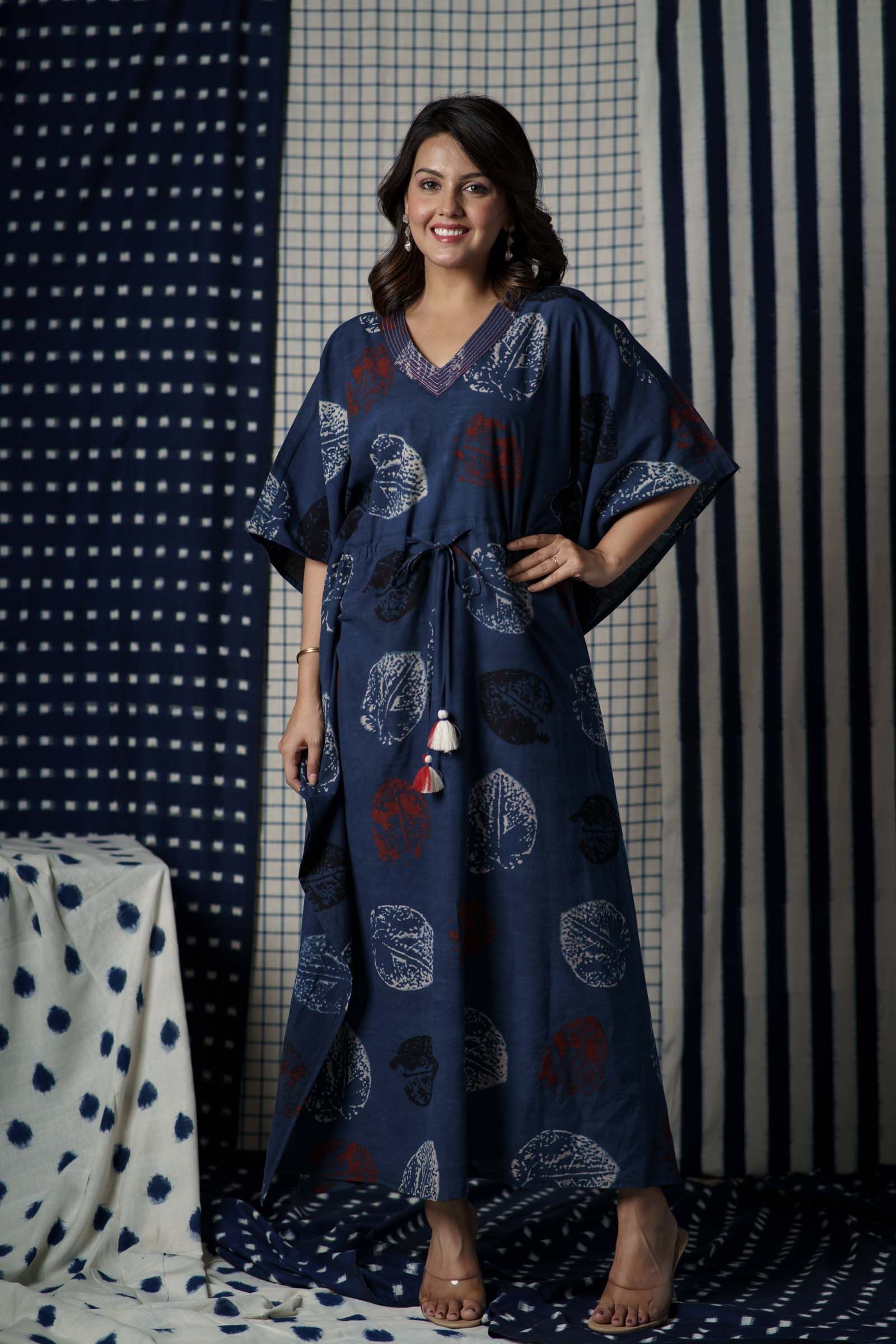 Indigo Ajrakh Kaftan