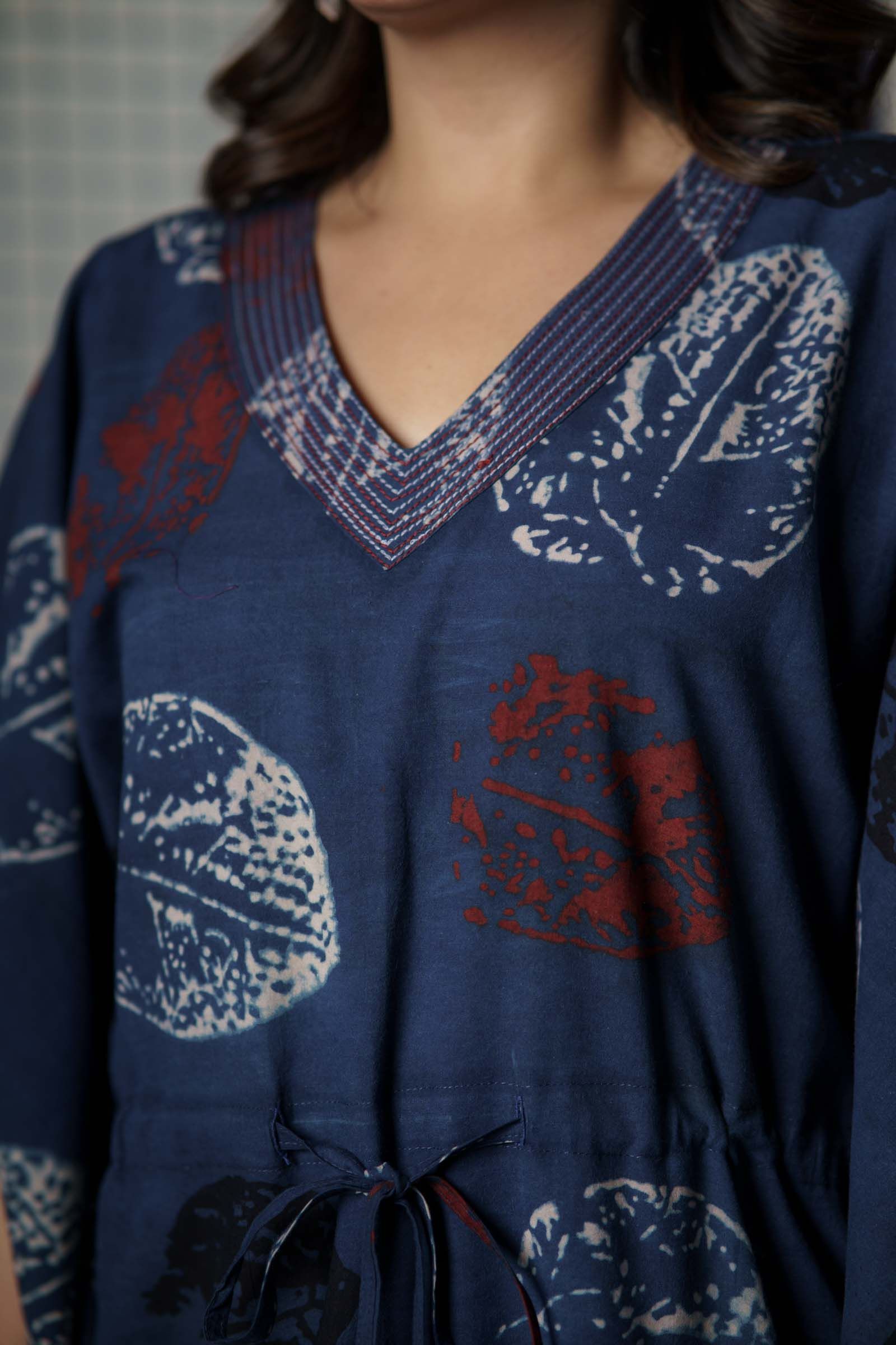 Indigo Ajrakh Kaftan