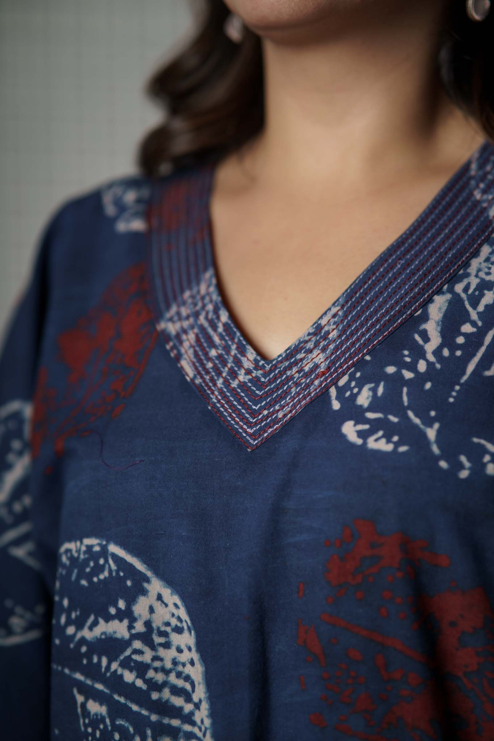 Indigo Ajrakh Kaftan