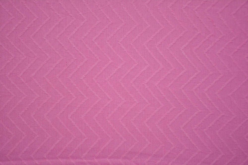 Prism Pink Self Design Cotton Dobby Fabric 