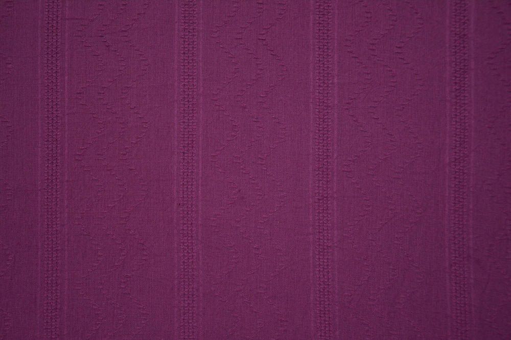 Ibis Purple Self Design Cotton Dobby Fabric 