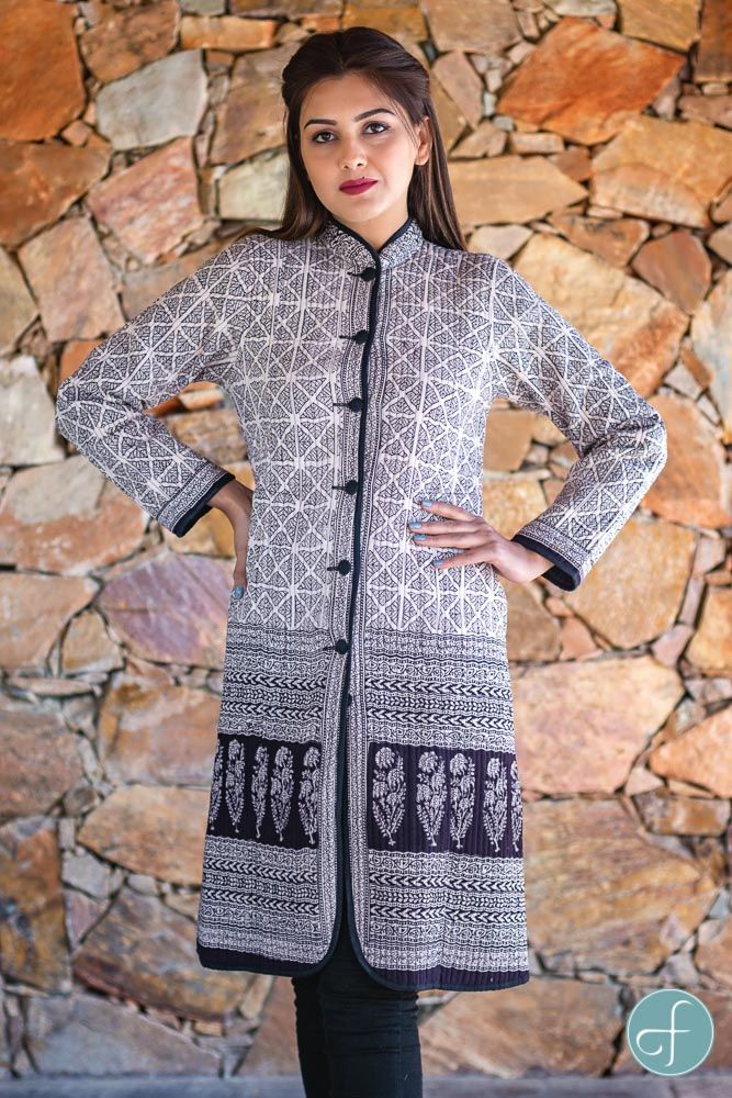 Bagh Block Printed Reversible Cotton Quilted Coat