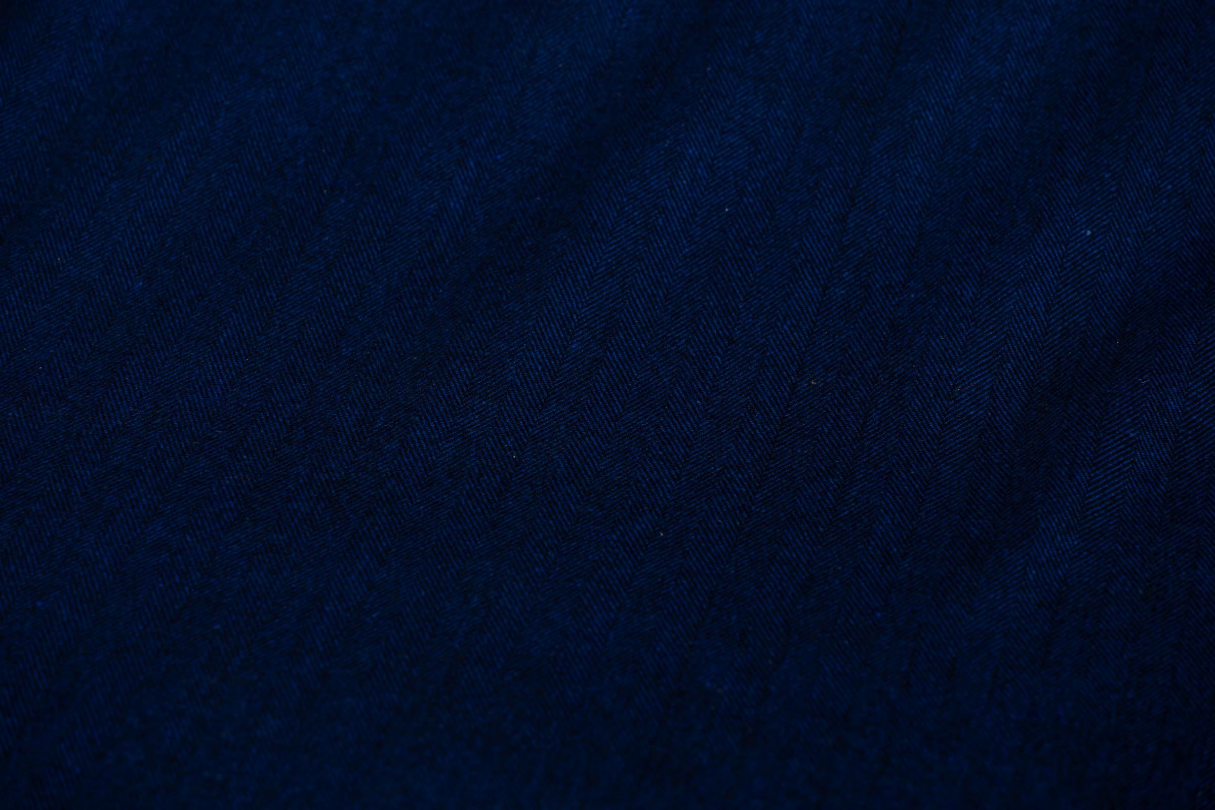 Cobalt Blue Herring Bone Tweed Wool Fabric