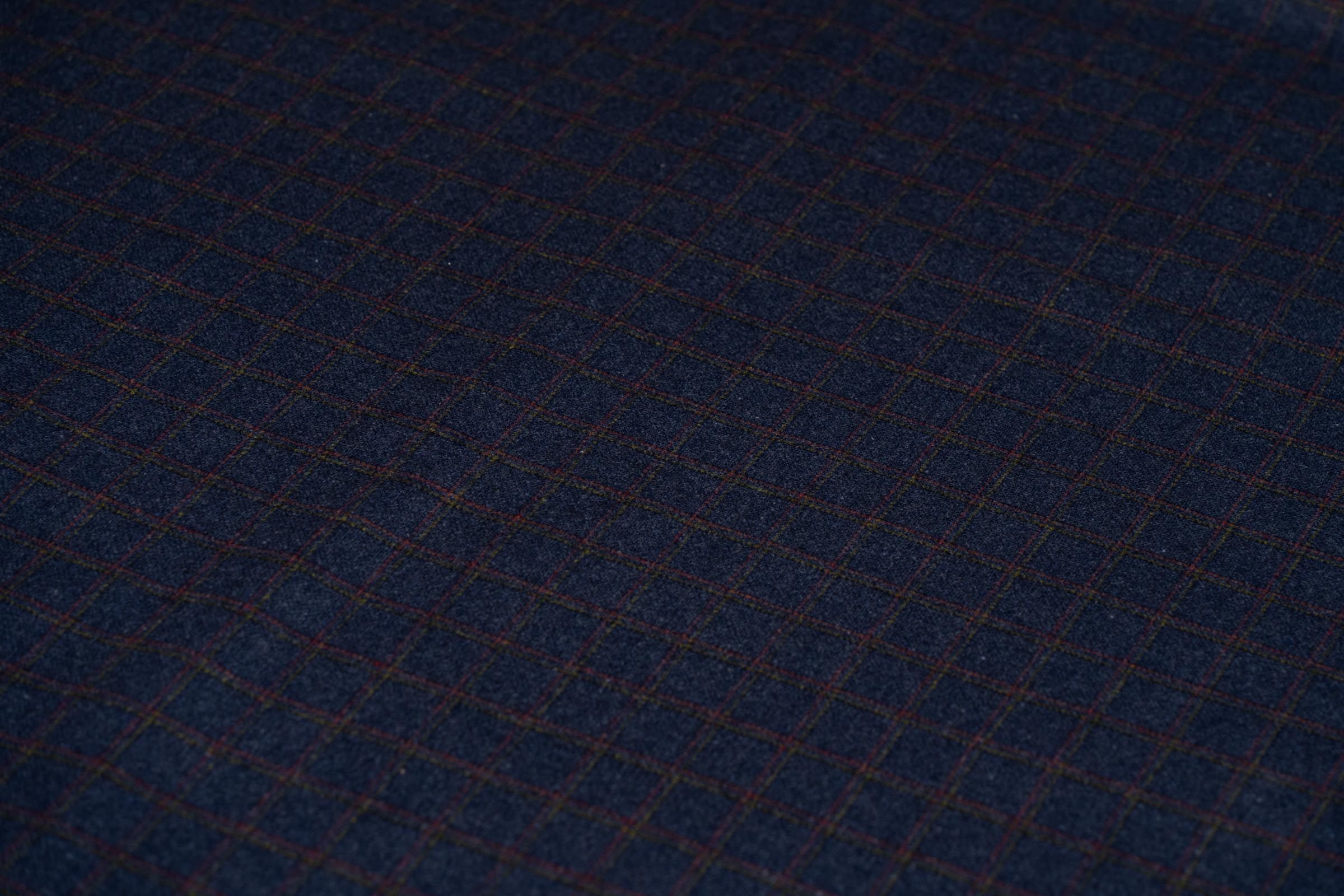 Bluish Checks Tweed Wool Fabric