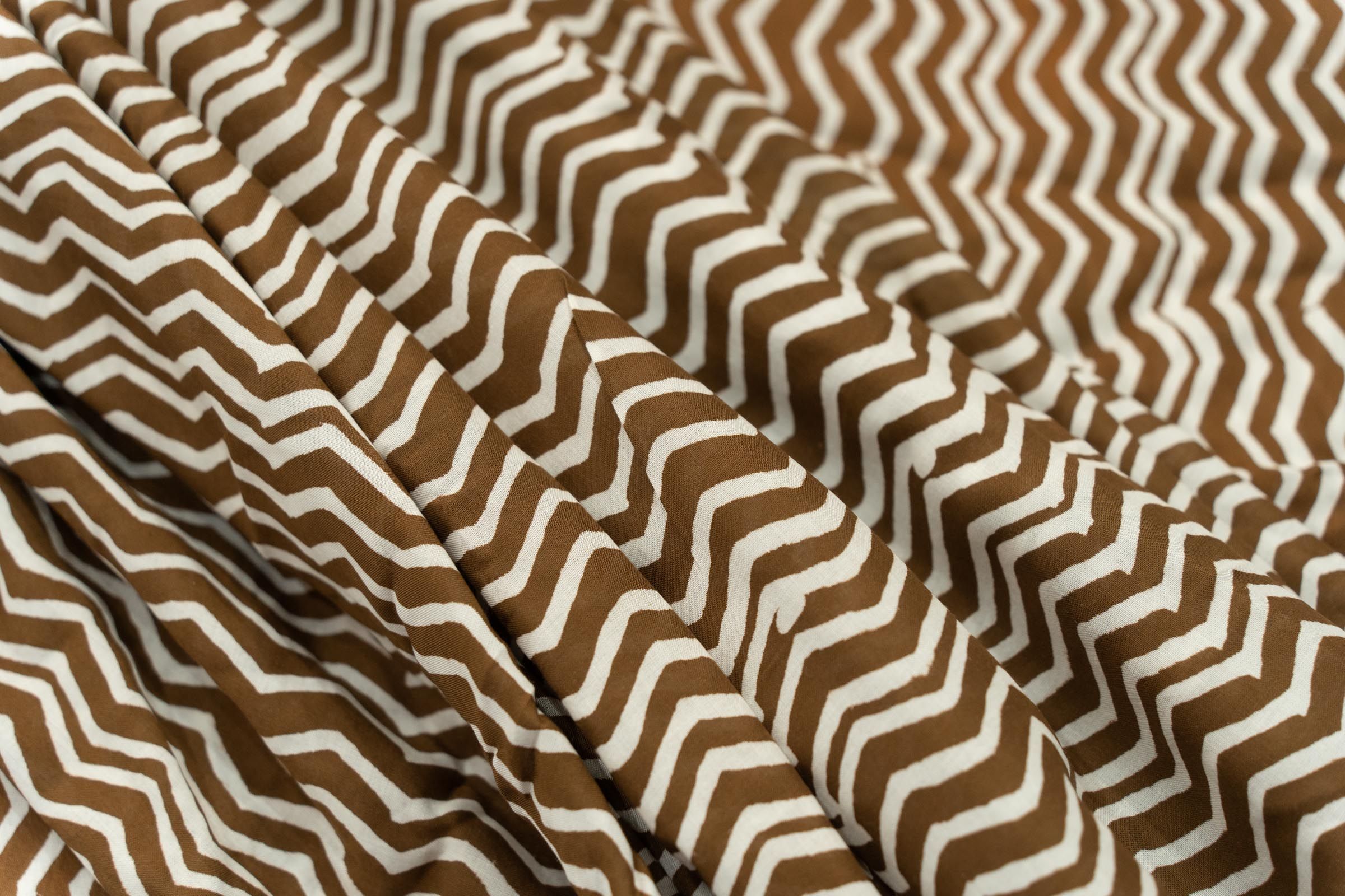 Chevron Hand Block Printed Fabric
