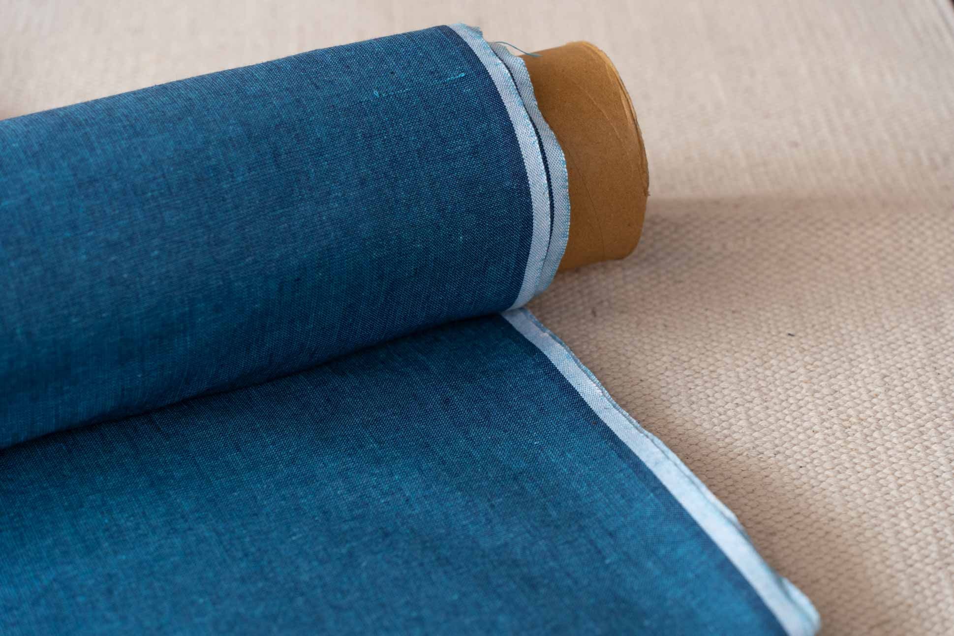 Moroccon Blue Khari Cotton Fabric(2.25 Mtr)