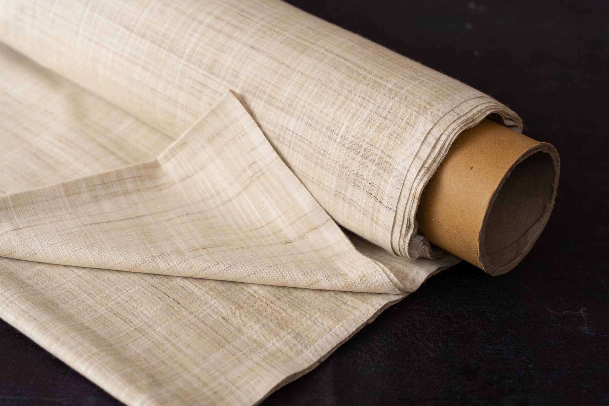 Beige Khari Cotton Fabric