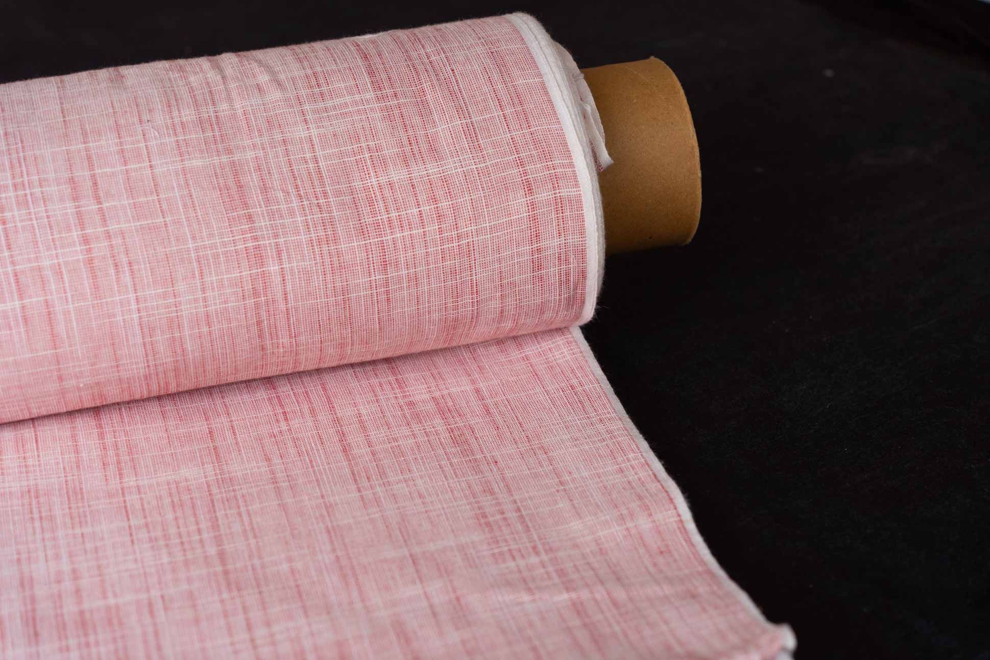 Crystal Pink Khari Cotton Fabric(2.25 Mtr)